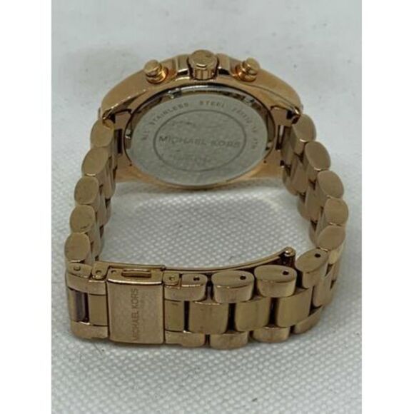 Michael Kors MK5799 Women's Watch Chronograph Rose Gold Analog 36mm Quartz B788 - Picture 9 of 9